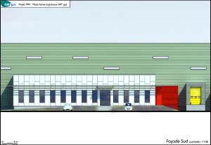 GDF & GRT Gaz -  Détail façade Sud