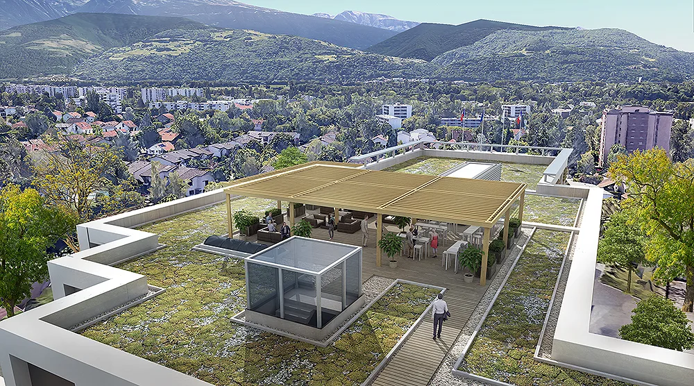 Siège de Corenc — Proposition d'espace Rooftop siège de Corenc